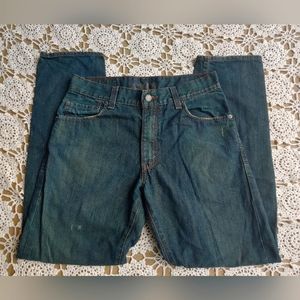 Y2K 520 Levi Green Wash Slouch Skinny Jeans